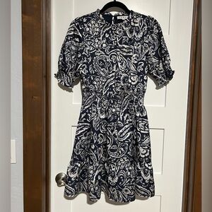 THML Ruffle hem floral puff sleeve mini dress Size Small